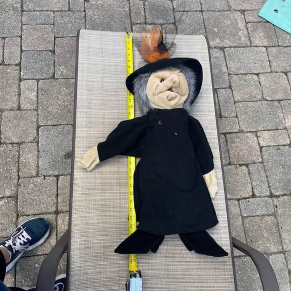 Vintage 30" Folkmanis Folktails Witch Plush Halloween Puppet Ventriloquist Doll